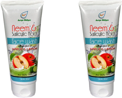 Au1+ Neem Extract & Salicylic Acid Face wash | With Apple Juice & Lemon Extract Face Wash(200 ml)