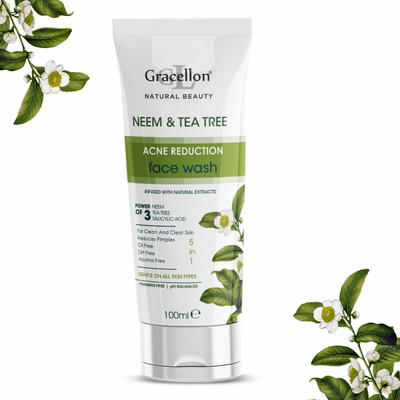 Gracellon Neem & Tea Tree Acne Reduction  Face Wash(100 ml)