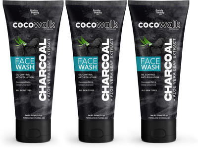 COCOWALK Activated Charcoal Anti-Pollution Facewash for Deep Pore Cleaning, 100gm | Removes Dirt & Impurities | Suitable for Acne Prone Skin | Facewash For Oily Skin | For Men Pack of 3 Face Wash(300 g) COCOWALK Activated Charcoal Anti-Pollution Facewash for Deep Pore Cleaning, 100gm | Removes Dirt & Impurities | Suitable for Acne Prone Skin | Facewash For Oily Skin | For Men Pack of 3 Face Wash(300 g)