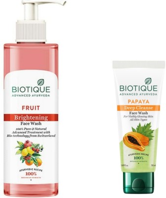 BIOTIQUE Fruit  200ml & Papaya  50ml Face Wash(250 ml)