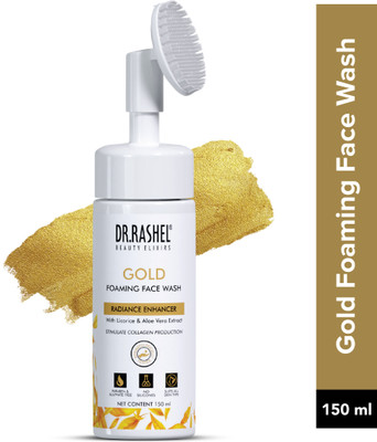 DR.RASHEL Gold Foaming FaceWash For Radiance Enhancer With Licorice & Aloe Vera Extract Face Wash(150 ml)