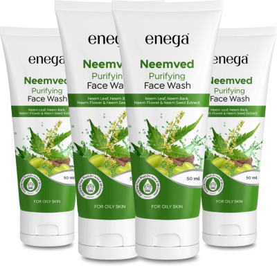 enega Neem Purifying  For Oily Skin For Men & Women - 50 ML ( Pack fo 4 ) Face Wash(200 ml)