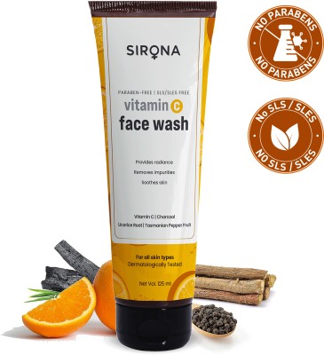 SIRONA Paraben Free Soothes Skin, Removes Impurities & Provides Radiance Vitamin C Face Wash(125 ml)