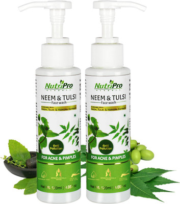 NutriPro Neem & Tulsi | For Acne & Pimples Enriched With Neem, Tulsi Face Wash(240 ml)