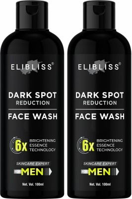 ELIBLISS Dark Spot Removal | Pore Cleansing Soap-Free  for Men Pack of 2 Face Wash(200 ml)