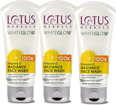 LOTUS HERBALS WhiteGlow Vitamin-C Radiance  ( Pack of 3 ) ( 50gm * 3 ) Face Wash(150 g)