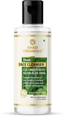 khadi ORGANIQUE Cucumber With Neem Aloevera Face Cleanser SLS & Paraben free Face Wash(210 ml)