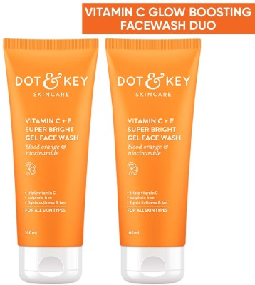 Dot & Key Vitamin C + E Super Bright Gel  Combo For Glowing And Brightening Skin Face Wash(200 ml)