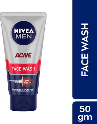 Nivea Men Acne, Fights Acne & Pimple, Removes Excess Oil & Impurities, For All Skin Types Face Wash(50 g)
