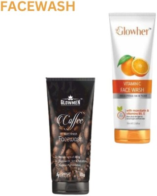 glowmen Coffee & Vitamin C face wash pack of 2 Face Wash(60 g)