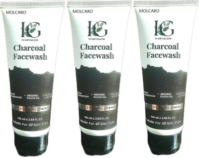 MOLCARO IG CHARCOAL DEEP CLEANSING FACE WASH 100ML Face Wash(300 ml)