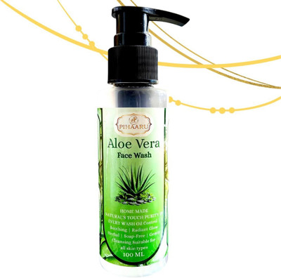 Pihaaru Aloe Vera  – Refreshing Herbal Glow for All Skin Types– 100ml/ Face Wash(100 ml)