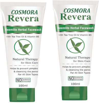 COSMORA NEEMLITE HERBAL FACEWASH FOR DEEP CLEANSING & BRIGHTER SKIN WITH NEEM EXTRACT PACK OF - 2 Face Wash(200 ml)