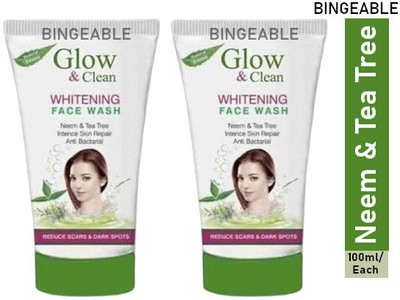 Crynn Neem & Tea Tree Whitening  Duo - Glow & Clean (100ml Each) Face Wash(200 ml)