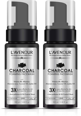 L'avenour Charcoal Foaming Facewash - Pack of 2 Face Wash(200 ml)