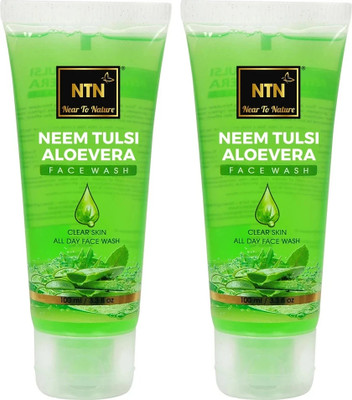 NTN Neem Tulsi Aloevera For Remove Pimple | Acne | Prevent Pigmetation (100ml + 100ml ) ( Pack of 2 ) Face Wash(200 ml)