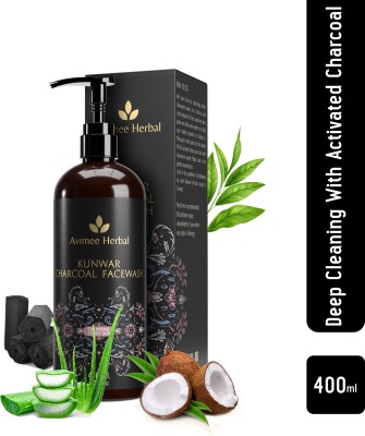 Avimee Herbal Kunwar Charcoal Facewash | Oil & Dust Free Skin | Activated Charcoal Face Wash(400 ml)