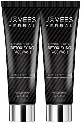 JOVEES ACTIVATED CHARCOAL DETOXIFYING FACE WASH  (240 ml) PACK OF 2 Face Wash(240 ml)