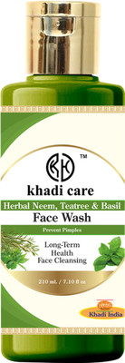 khadi care Herbal Neem, Teatree & Basil  - 210ml Face Wash(210 ml)