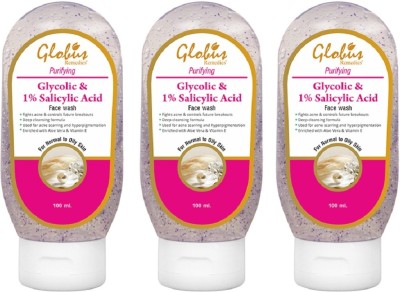 Globus Remedies Glycolic Acid and Salicylic Acid Face Wash(100 ml)