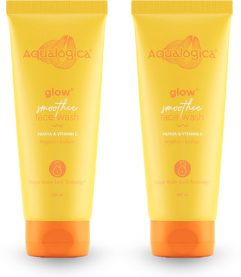 Aqualogica Glow+ Facewash Duo for Deep Cleansing & Skin Brightening with Vitamin C & Papaya Face Wash(200 ml)