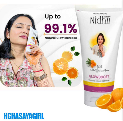 HGHASAYAGIRL NIDHI SKINCARE Glow Boost Vitamin C gg40 Face Wash(100 g)