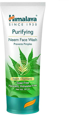 HIMALAYA NEEM | PREVENTS PIMPLE | TURMERIC  50 ML PACK 4 Face Wash(200 ml)