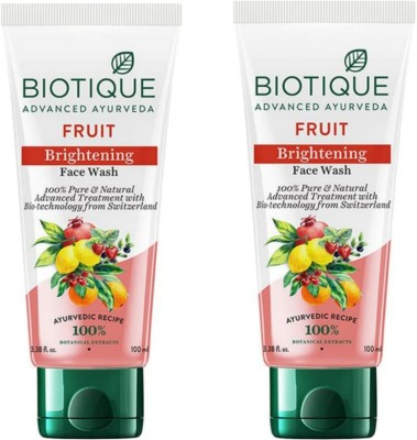 BIOTIQUE Fruit  100ml (Pack of 2) Face Wash(200 ml)