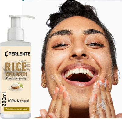PERLENTE Rice Facewash For Skin Lightning & Whitening For Daily Use, Face Wash(200 g)