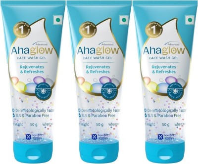 ahaglow Advanced  Gel,50 x Pack of 3 Face Wash(150 g)