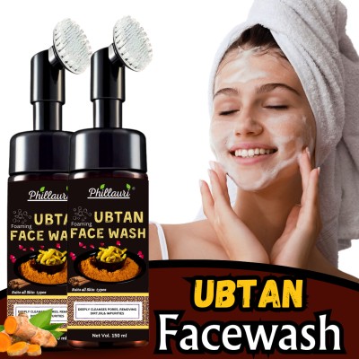 Phillauri Ubtan Natural | Anti-Tan Remove Foaming With Built in Brush Face Wash(300 ml)