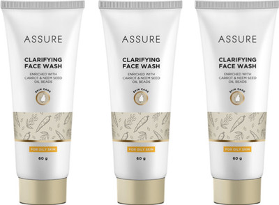 ASSURE CLARIFYING FACE WASH ENRICHED WITH CARROR & NEEM SEED OIL BEADS Face Wash(180 g)