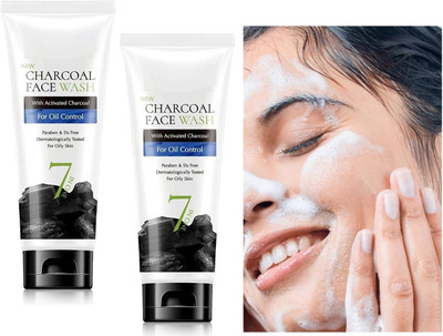 tanvi27 Charcoal with Activated Charcoal for Oil Control Pack of 2 Face Wash(200 ml)
