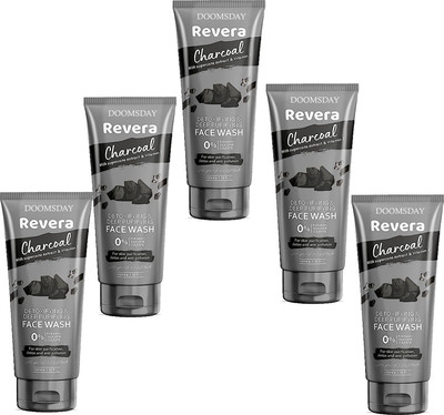 DOOMSDAY DD REVERA CHARCOAL FACEWASH PACK OF - 5 Face Wash(500 ml)