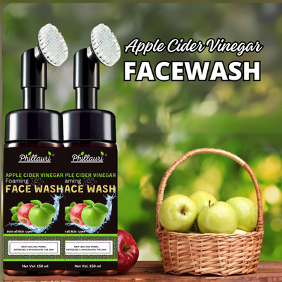 Phillauri Apple Essence Cleansing Elixir Foaming With Built in Brush Face Wash(300 ml)
