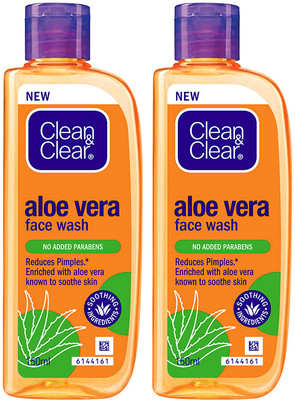 Clean & Clear Aloe Vera| Reduces pimples | Enriched with Aloe Vera to soothe skin Face Wash(300 ml)