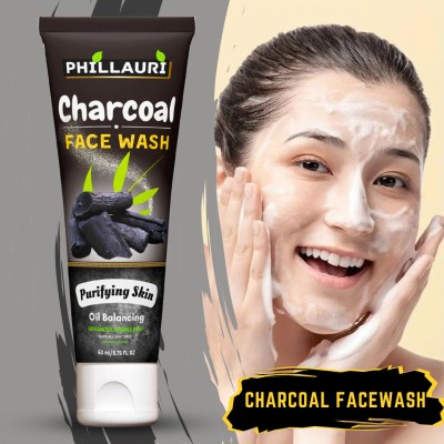 Phillauri Charcoal  For Dark Spot Reduce | Charcoal  For Women & Men |  Face Wash(60 ml)