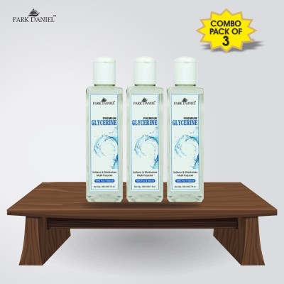 PARK DANIEL Premium Glycerine - For Softens & Moisturises, Multi-Purpose Combo Pack of 3 bottles of 200 ml(600 ml) Face Wash(600 ml)