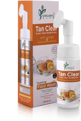 ORGANIC GLOW Tan clear foaming Fruits Lemon Brightening,Oil Clear and With Lemon extracts Face Wash(150 ml)