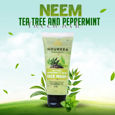 noureea Tea Tree Peppermint & Neem Facewash for Prevent Acne Spots & Hyperpigmentation, All Skin Types Face Wash(50 ml)