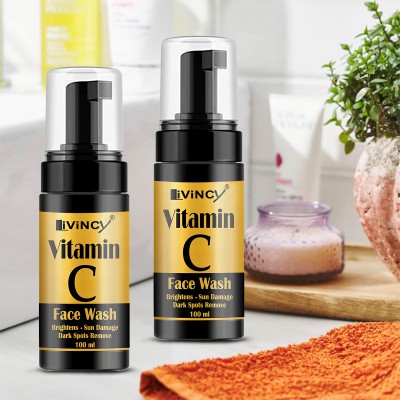 Livincy face wash vitamin c face wash for radiance glow and allskintypes facewash combo Face Wash(200 ml)