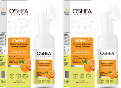 OSHEA Vitamin C Brightening & Illuminating Foaming Facewash | 150 ml (pack of 2) Face Wash(150 ml)