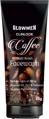 CLINLOOK GLOWMEN COFFEE FACEWASH FOR DEEP CLEANSING GIVE BRIGHTENING SKIN PACK OF -60g x 1 Face Wash(60 g)