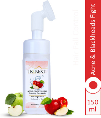 TRUNEXT Apple Cider Vinegar Foaming Gentle Cleanser For Women And Men Face Wash(150 ml)