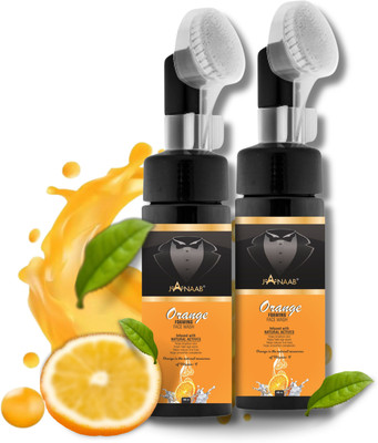 Janaab Vitamin C Orange Foaming Cleanser For Brightening Skin, Dark Spots, Instant Glow Face Wash(200 ml)