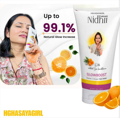 HGHASAYAGIRL NIDHI SKINCARE Glow Boost Vitamin C ss37 Face Wash(100 g)