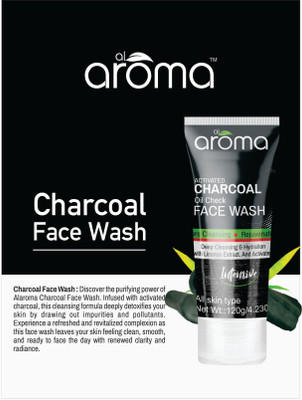 alaroma Activated Charcoal - For Deep Cleansing & Hydration Face Wash(120 g)