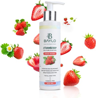 BAYLO Hydrating Strawberry Facewash, with Vitamin E Glowing and Moisturizing Face Wash(200 ml)