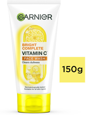 GARNIER Bright Complete Vitamin C  | Cleanser for Brighter and Glowing Skin Face Wash(150 g)