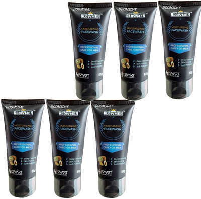 DOOMSDAY GLOWMEN MOUISTURIZING FACEWASH FOR MOUISTURIZING & SOFTNING SKIN PACK OF - 6 Face Wash(360 g)